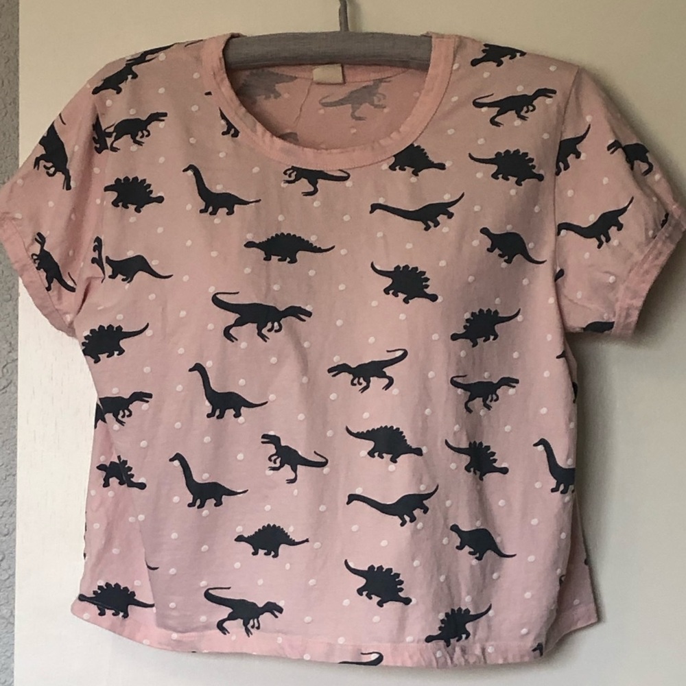 Pink dinosaur crop top
